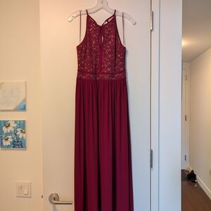 Morgan & Co. Burgundy Lace Dress